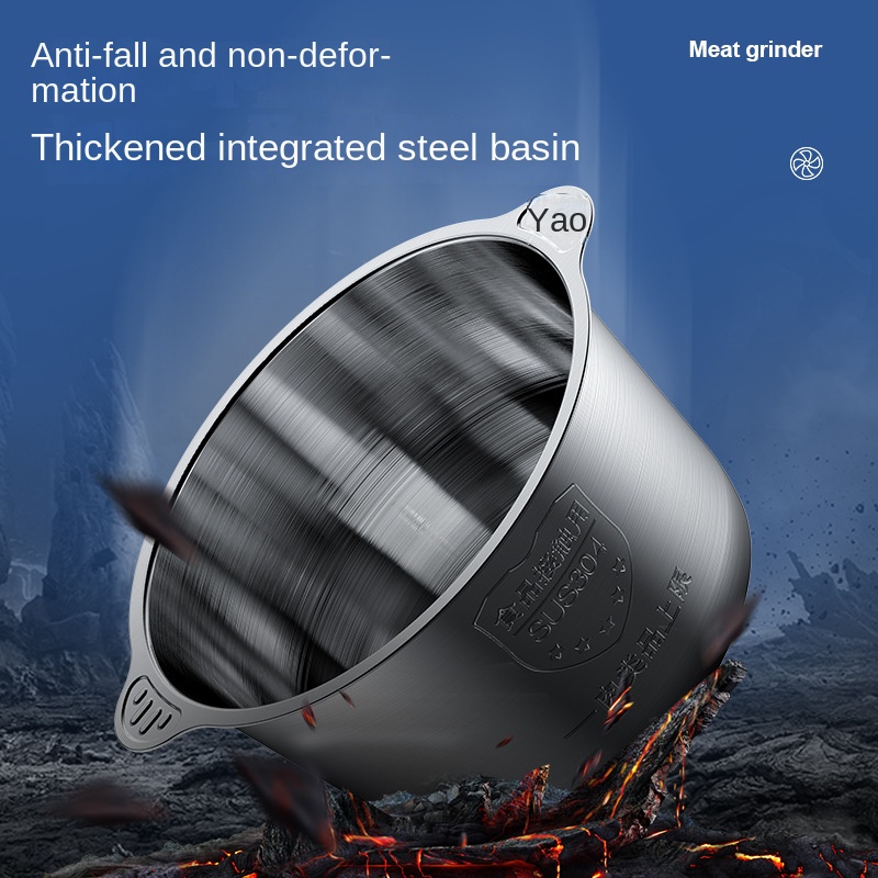 Cross-border kitchen household 304 electric meat grinder multi-functional meat mincer high-power four-knife meat blender