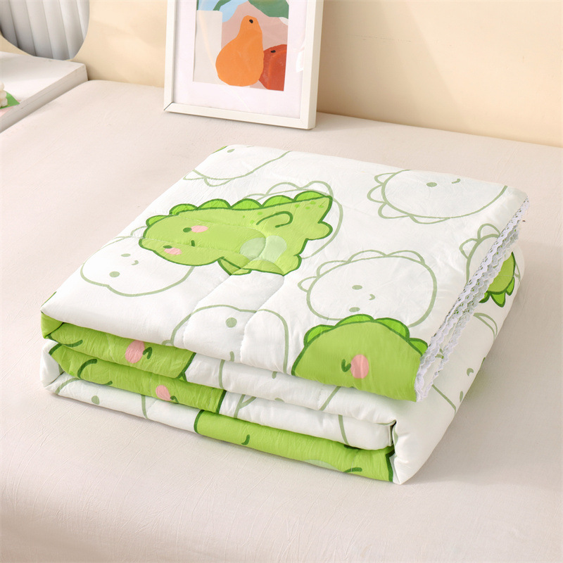 Washed cotton summer cool quilt air-conditioning quilt printed single and double summer quilt student dormitory quilt core event gift wholesale