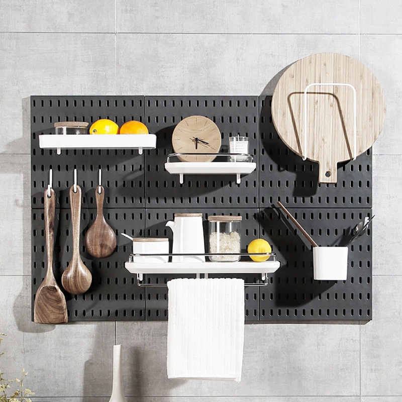 Perforated household hole board bathroom finishing rack display hole board free storage rack bedroom kitchen rack