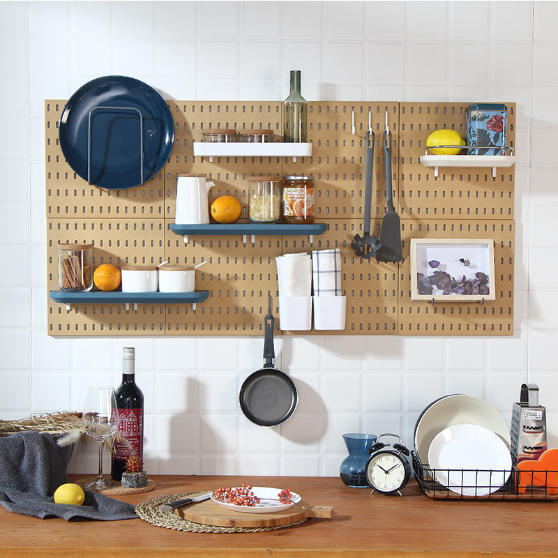 Perforated household hole board bathroom finishing rack display hole board free storage rack bedroom kitchen rack