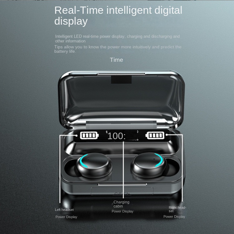 New private model F9-5C battery wireless bluetooth headset TWS mini in-ear e-sports game