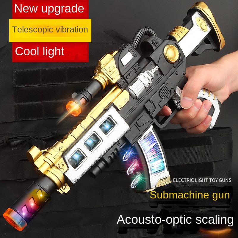 Street Stall Toy Supply Children Electric Toy Gun Music Sound and Light Pistol Luminous Night Market Wholesale Best Sellers
