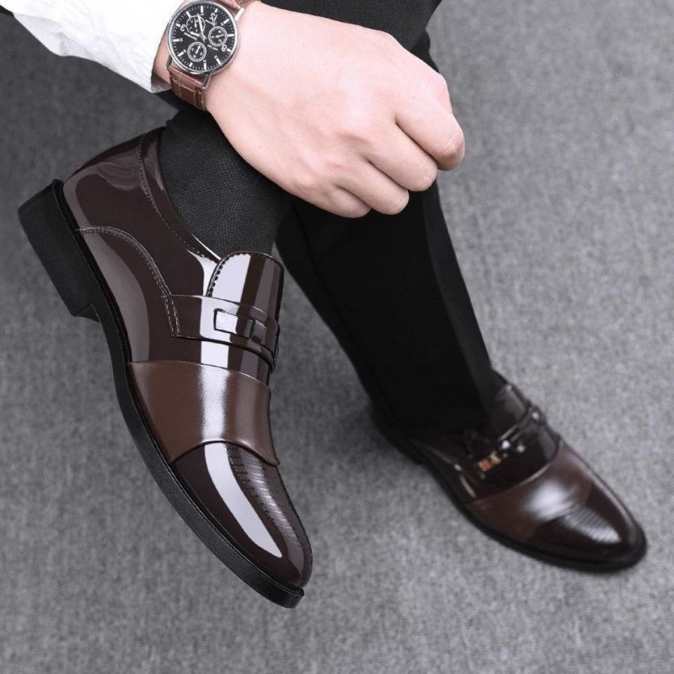 New Men’s Formal Leather Shoes Business Casual Fashion Pointed Toe Slip-On A Generation Casual Shoes