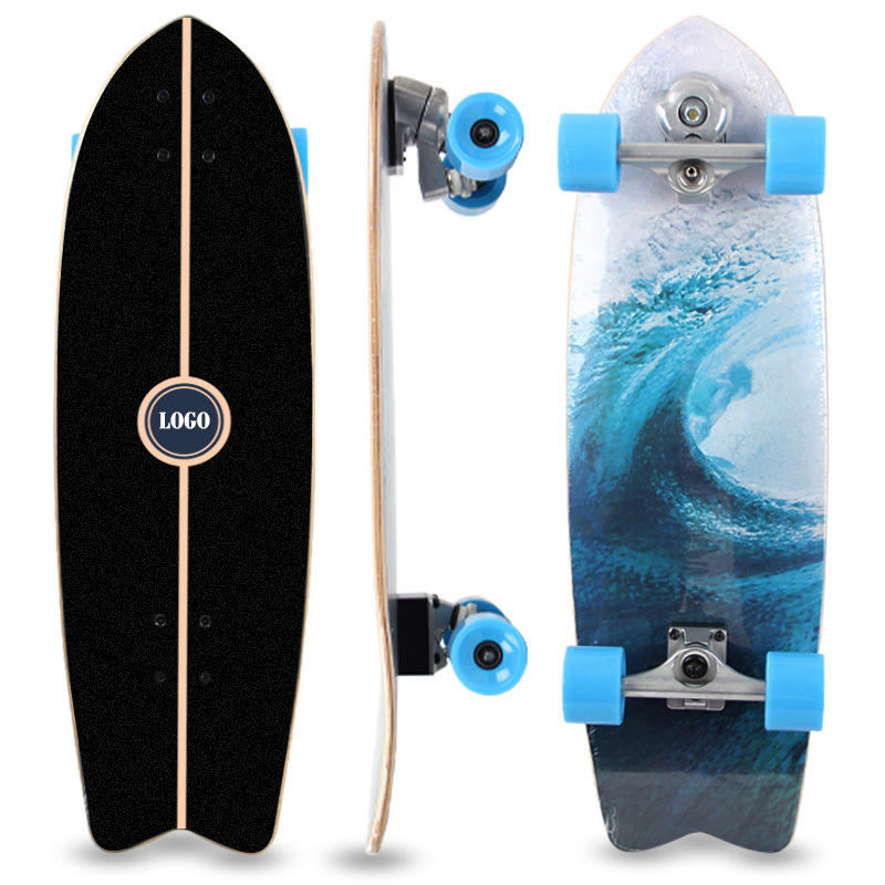 Factory direct supply travel sports ski training board youth four-wheel adult skateboard beginner land surfboard