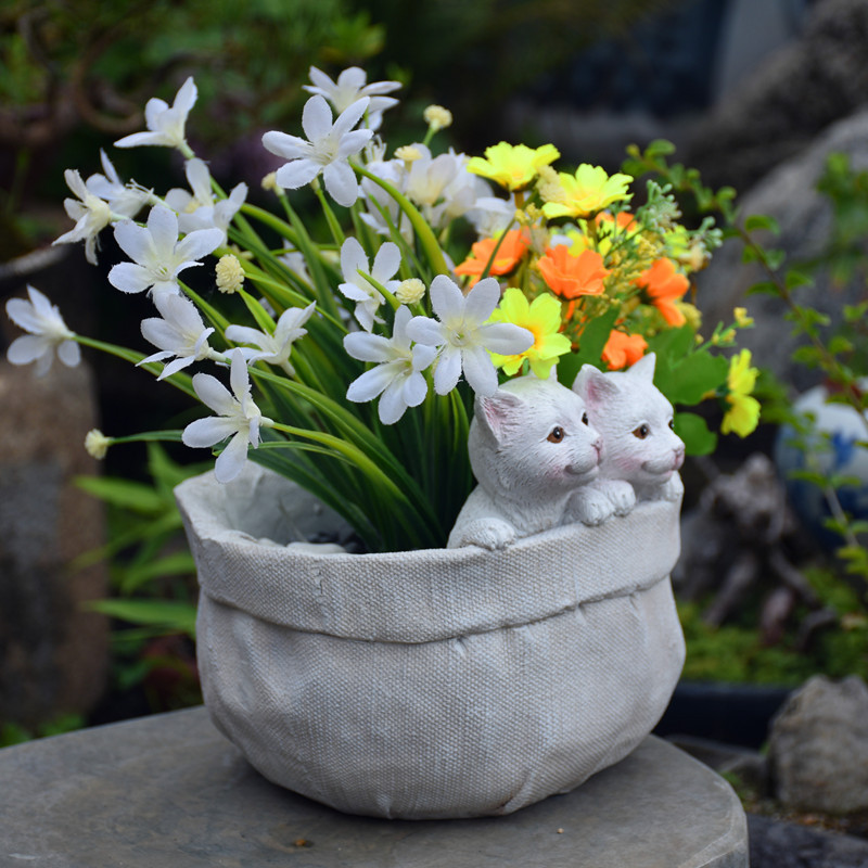 Top-floor balcony decoration flower pot turtle large landscaping lawn garden villa succulent American outdoor garden gardening