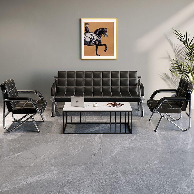 Office sofa coffee table combination office furniture reception area reception room single person three person business sofa iron art
