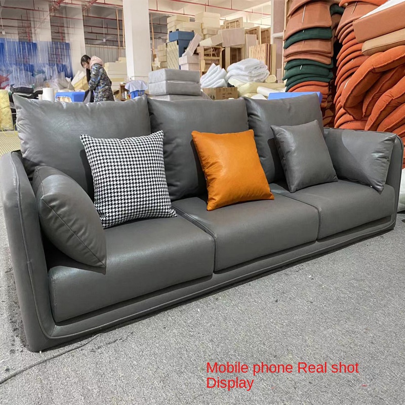 Italian wash-free technology fabric sofa small apartment living room single double three Nordic simple combination small sofa