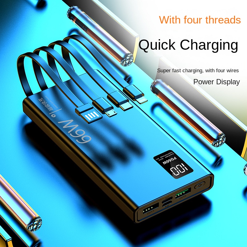 66W ultra-fast charging comes with a line charging treasure 20000 mAh ultra-large capacity mobile power