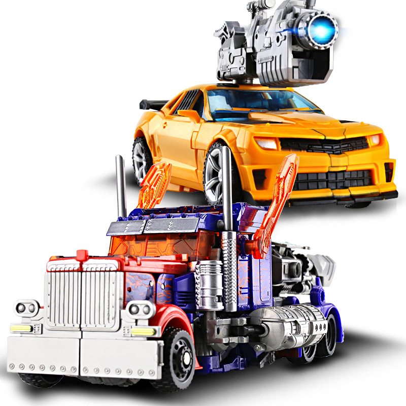 Deformation toy model car King Kong robot bumblebee dinosaur steel cable hand-made alloy genuine children’s boys