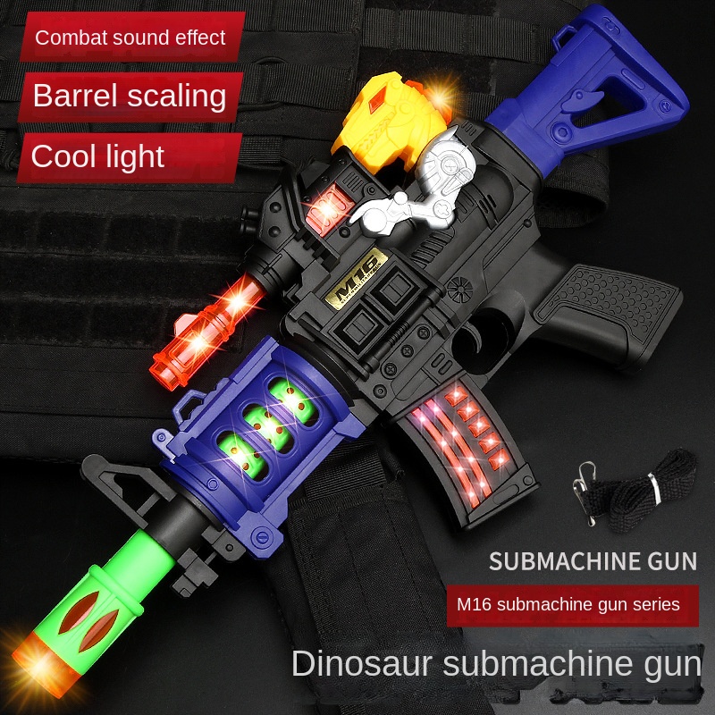 Street Stall Toy Supply Children Electric Toy Gun Music Sound and Light Pistol Luminous Night Market Wholesale Best Sellers