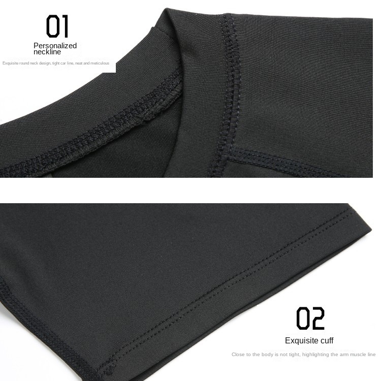 Basketball tights quick-drying fitness clothing short-sleeved running training clothing high elastic moisture-absorbing compression clothing T-shirt men