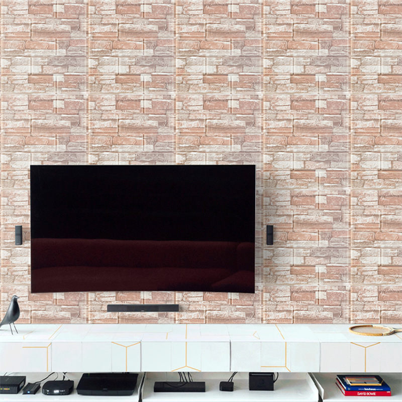 Cross-border 3538cm wall sticker 3d three-dimensional self-adhesive small size waterproof XPE foam wallpaper wall paper spot