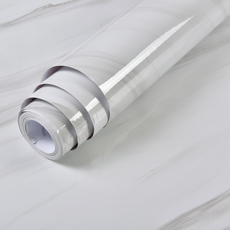 Cross-border manufacturers wholesale self-adhesive imitation marble stickers waterproof, oil-proof and high temperature resistant kitchen furniture