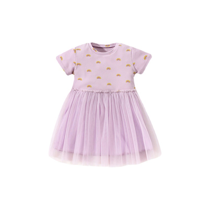 Girls’ skirt summer European and American princess dress cute breathable mesh girl’s dress