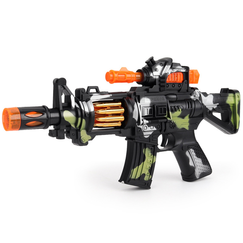 Street Stall Toy Supply Children Electric Toy Gun Music Sound and Light Pistol Luminous Night Market Wholesale Best Sellers