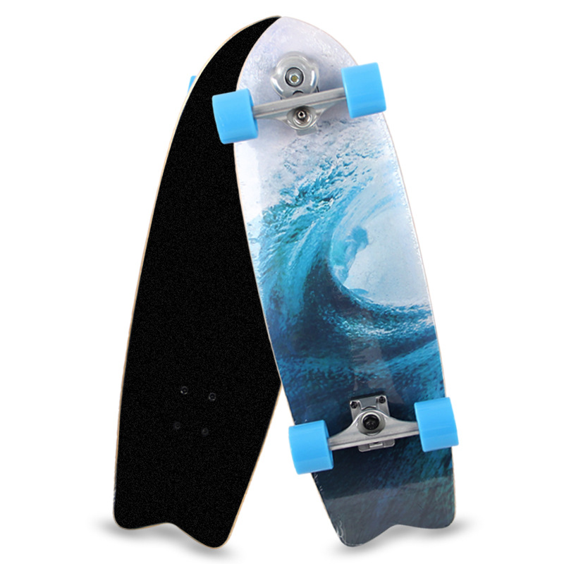 Factory direct supply travel sports ski training board youth four-wheel adult skateboard beginner land surfboard