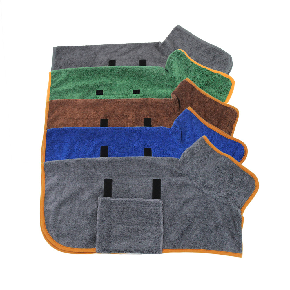 Absorbent Pet Bathrobe Bath Towel Quick-drying Microfiber Dog Cat Cross-border Pet Supplies
