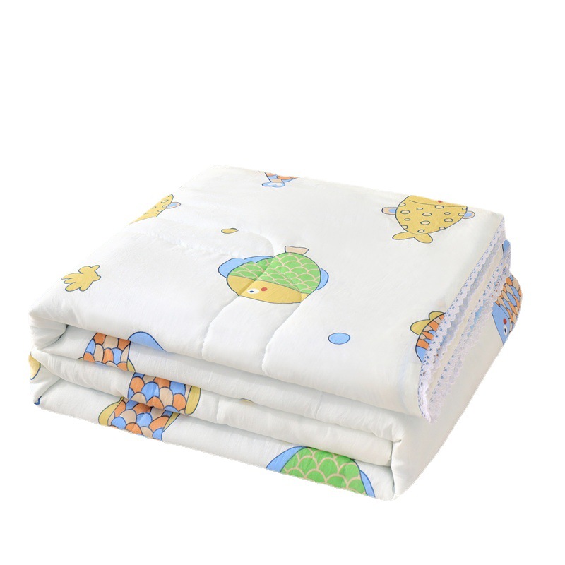 Washed cotton summer cool quilt air-conditioning quilt printed single and double summer quilt student dormitory quilt core event gift wholesale