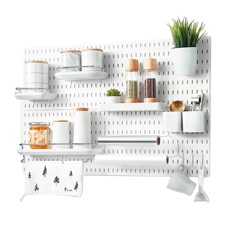 Perforated household hole board bathroom finishing rack display hole board free storage rack bedroom kitchen rack