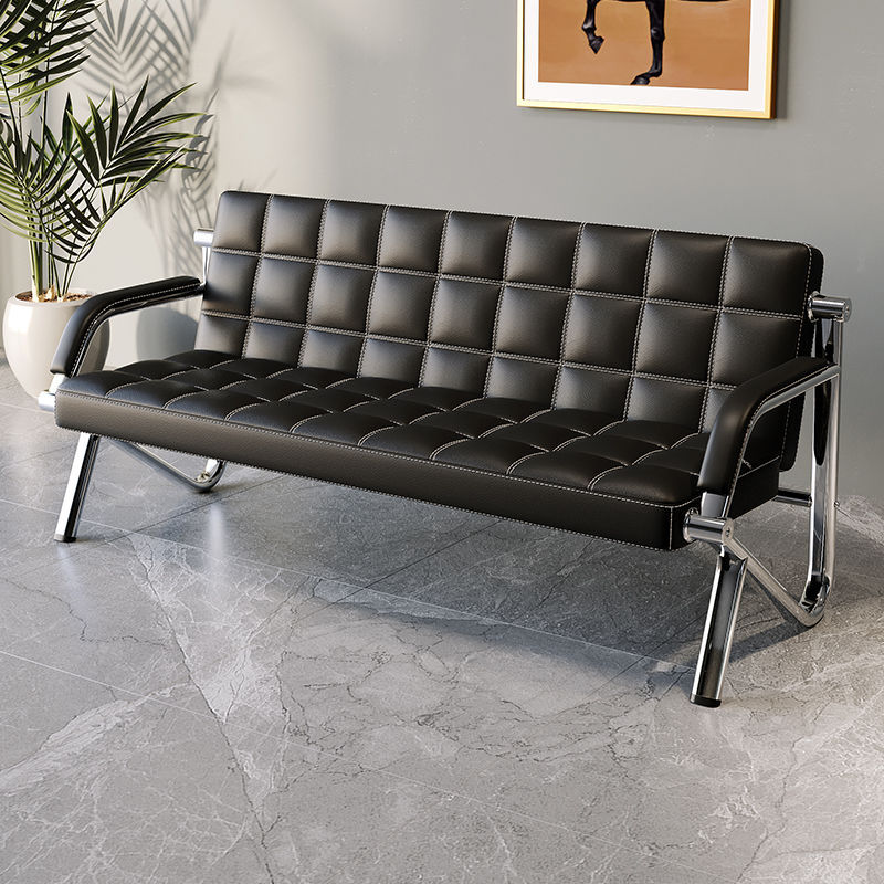 Office sofa coffee table combination office furniture reception area reception room single person three person business sofa iron art
