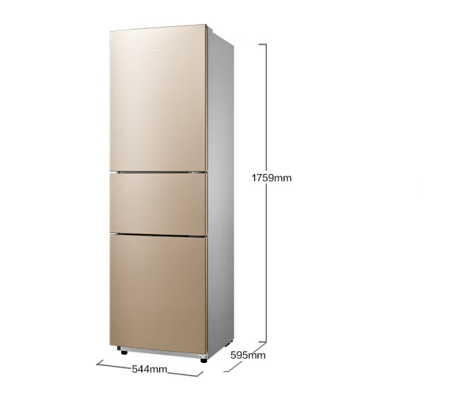 213 liters three-door refrigerator three-temperature low-temperature compensation household refrigerator refrigerated and frozen large-capacity Hualing