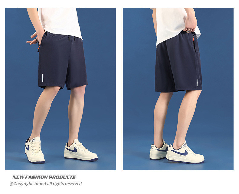 2023 summer new shorts trendy men’s loose casual ice silk quick-drying