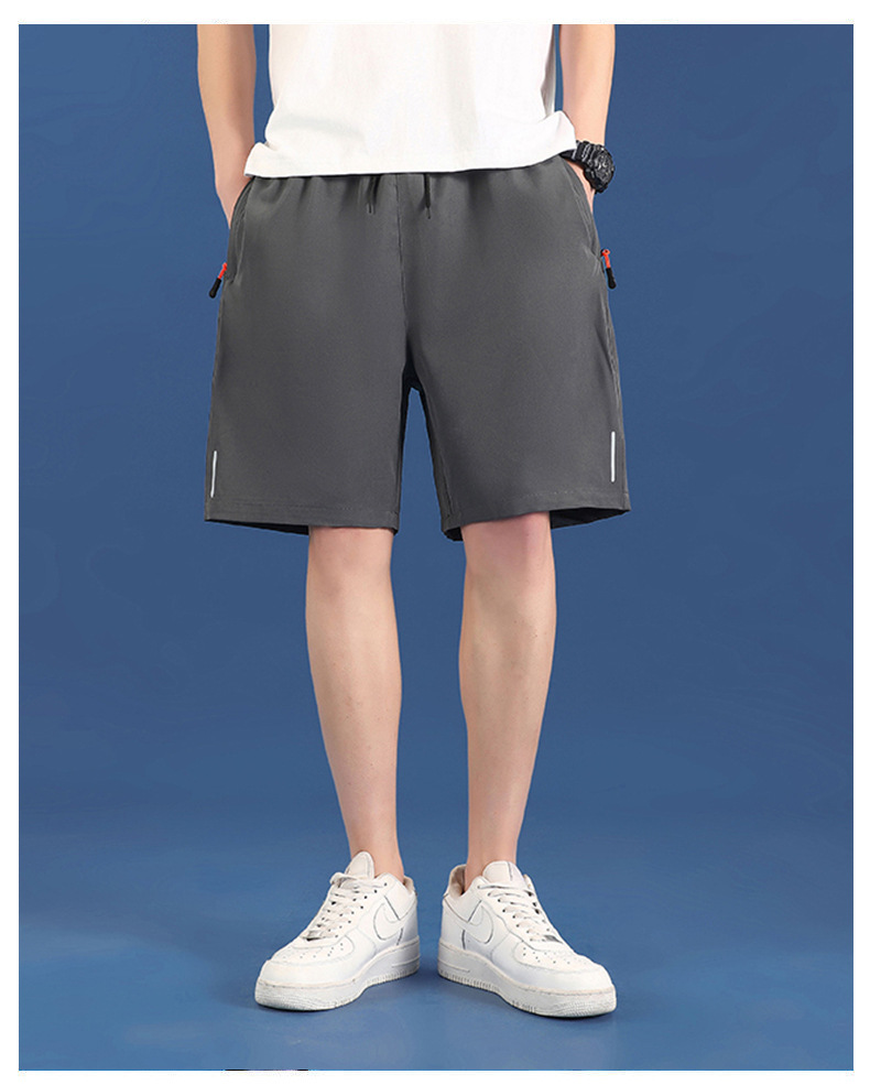 2023 summer new shorts trendy men’s loose casual ice silk quick-drying