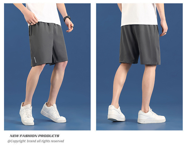 2023 summer new shorts trendy men’s loose casual ice silk quick-drying