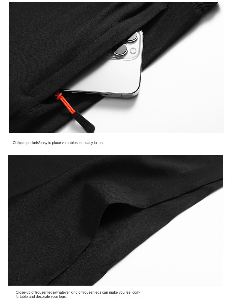 2023 summer new shorts trendy men’s loose casual ice silk quick-drying