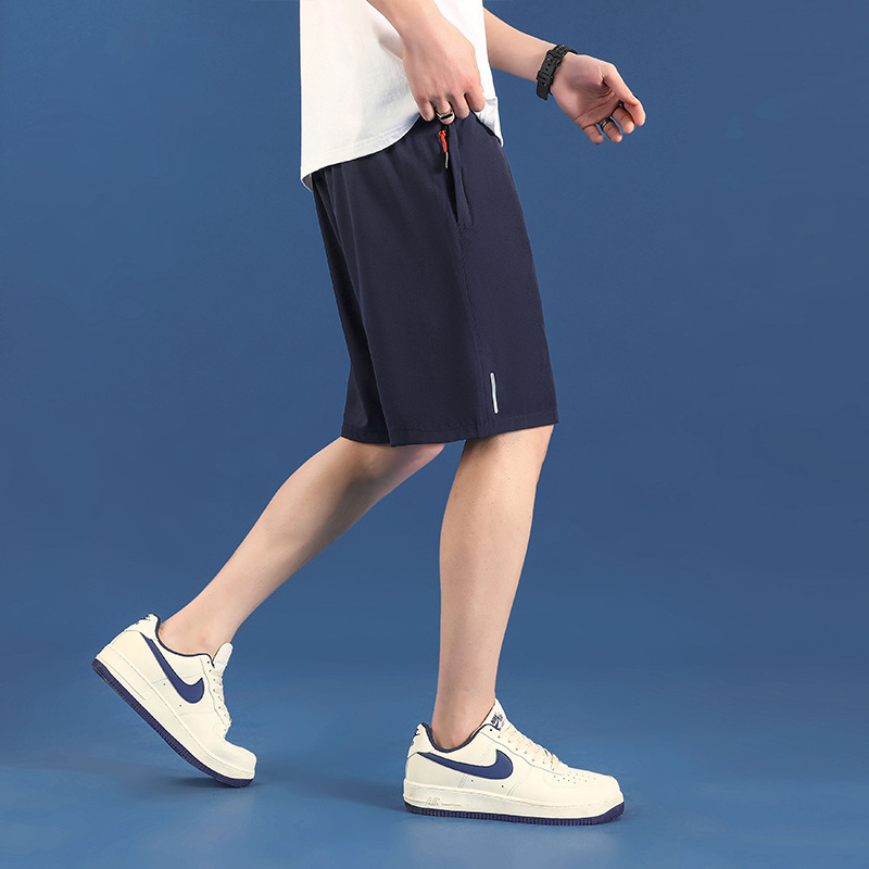 2023 summer new shorts trendy men’s loose casual ice silk quick-drying