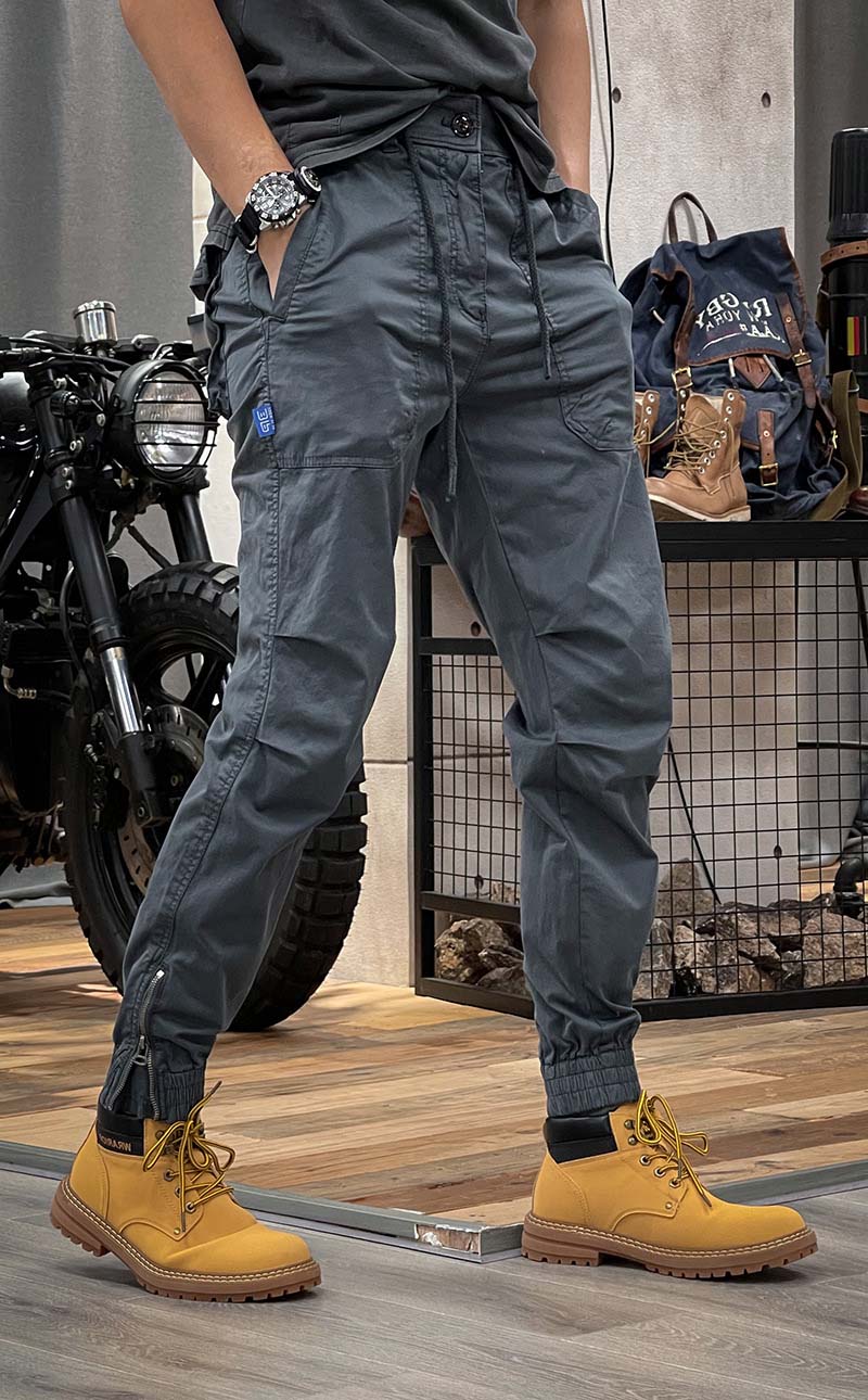 Autumn new American retro overalls casual loose feet