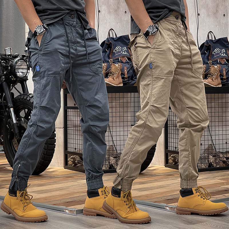 Autumn new American retro overalls casual loose feet