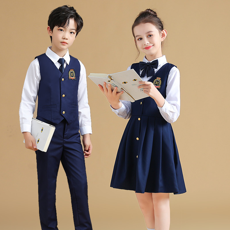 61 children primary school choral dress short-sleeved suit men’s and women’s performance clothing