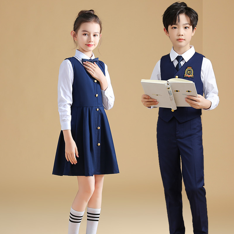 61 children primary school choral dress short-sleeved suit men’s and women’s performance clothing