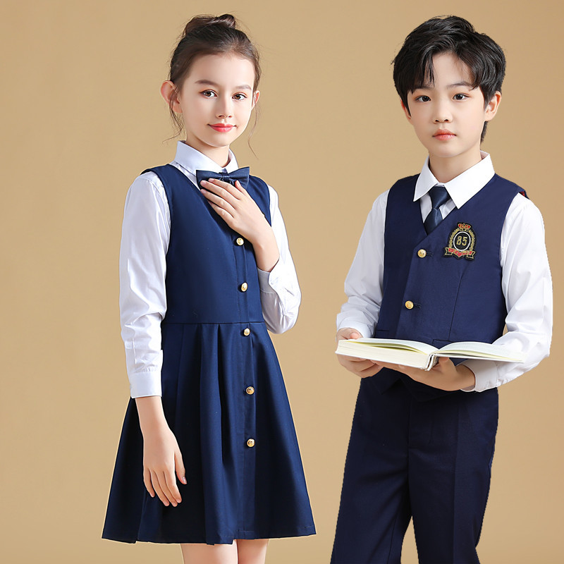 61 children primary school choral dress short-sleeved suit men’s and women’s performance clothing