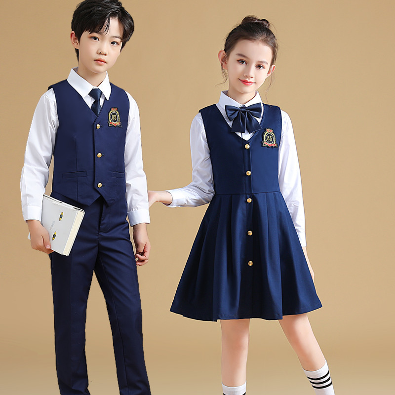 61 children primary school choral dress short-sleeved suit men’s and women’s performance clothing