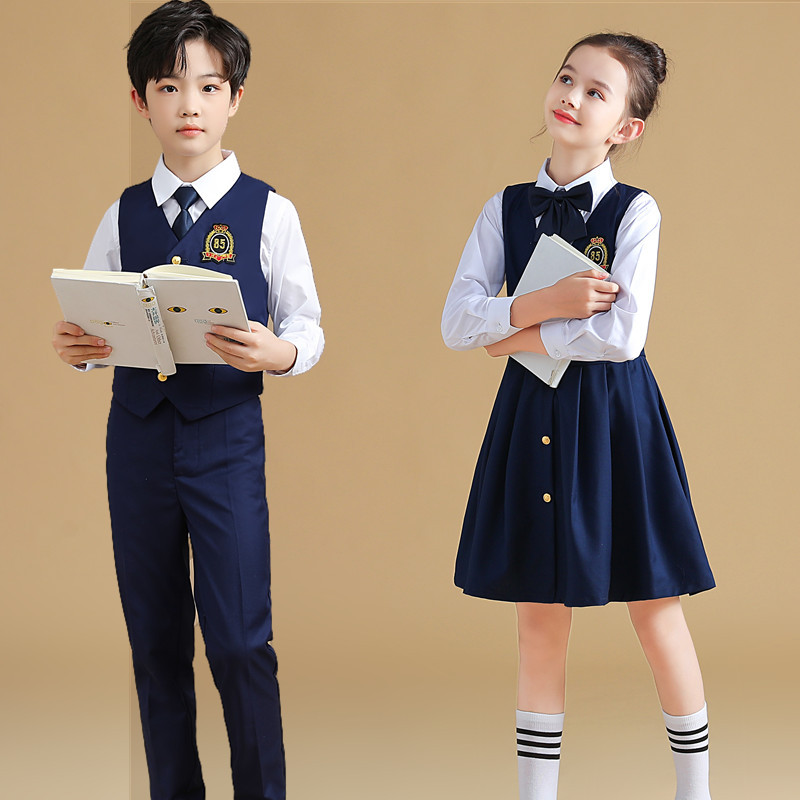 61 children primary school choral dress short-sleeved suit men’s and women’s performance clothing