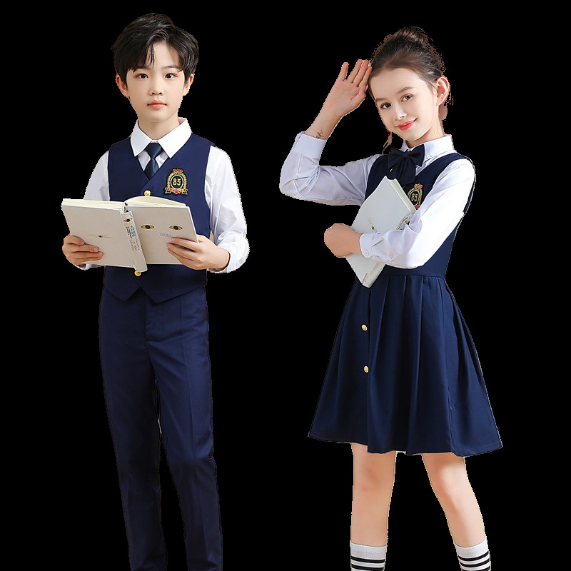 61 children primary school choral dress short-sleeved suit men’s and women’s performance clothing