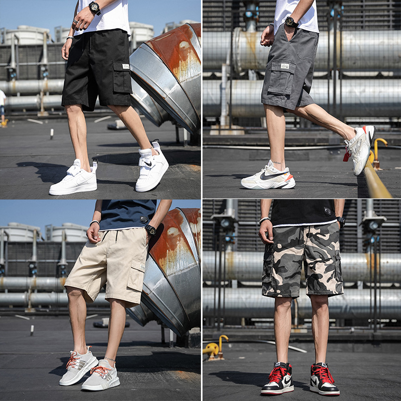 Camo shorts Cotton men’s casual quarter pants