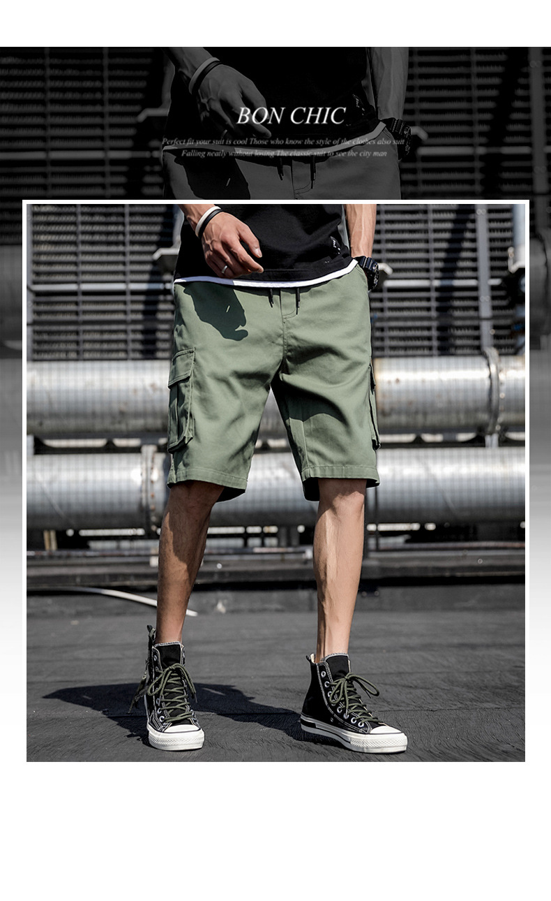 Camo shorts Cotton men’s casual quarter pants