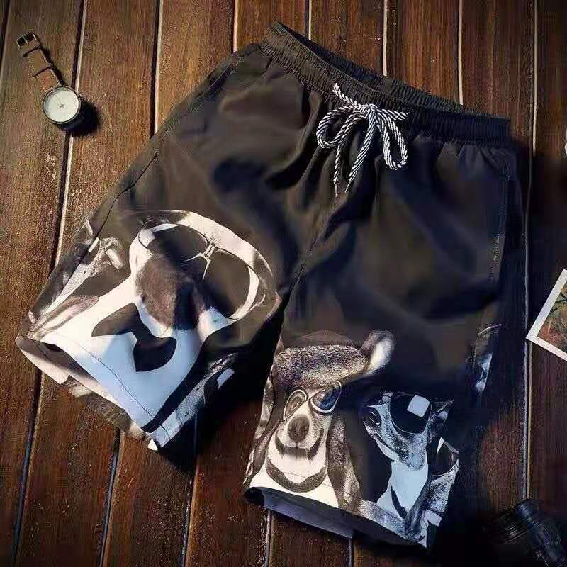 Five-minute dry beach pants Men’s printed loose couple shorts