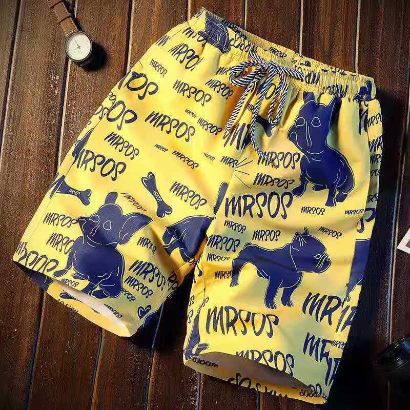 Five-minute dry beach pants Men’s printed loose couple shorts