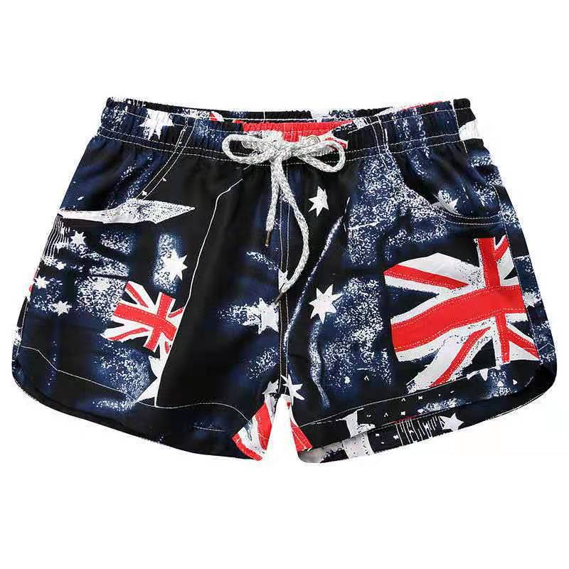 Five-minute dry beach pants Men’s printed loose couple shorts