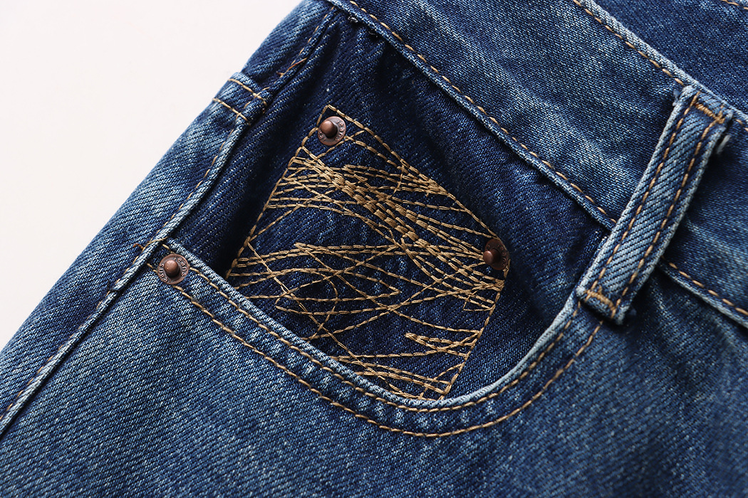 French straight leg wide-leg jeans