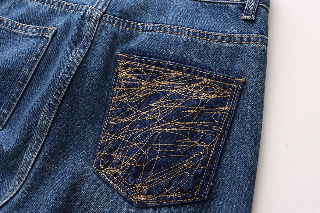 French straight leg wide-leg jeans
