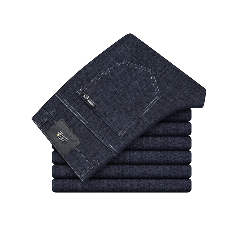 Jeans men’s ultra-thin loose casual men’s straight leg trousers