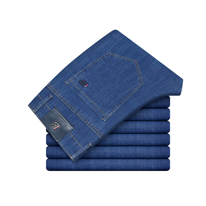 Jeans men’s ultra-thin loose casual men’s straight leg trousers