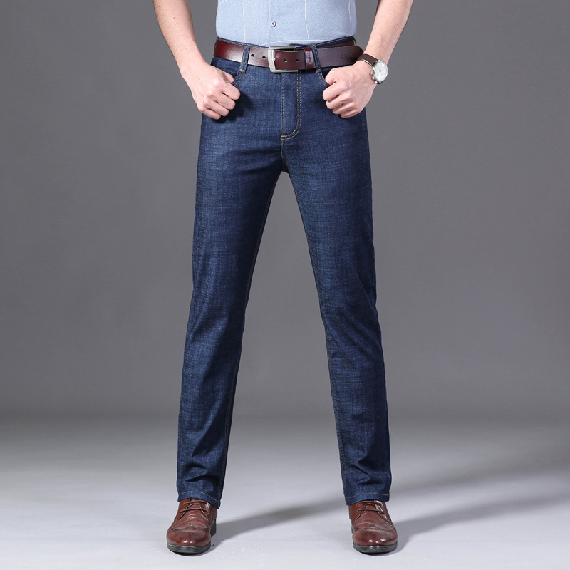 Jeans men’s ultra-thin loose casual men’s straight leg trousers