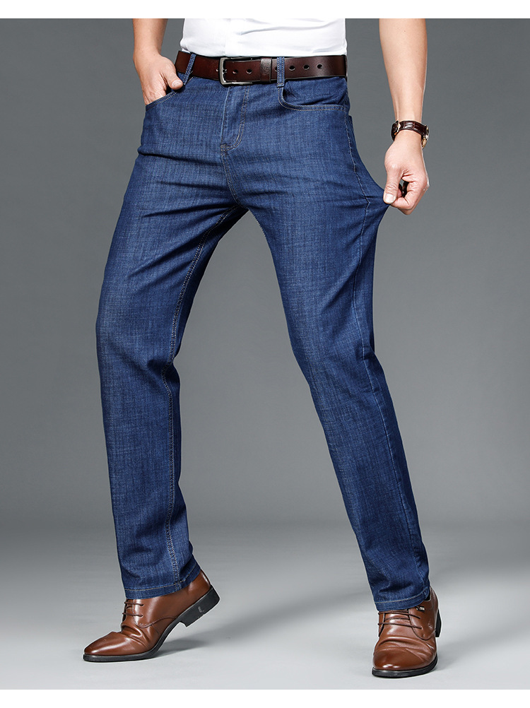 Jeans men’s ultra-thin loose casual men’s straight leg trousers