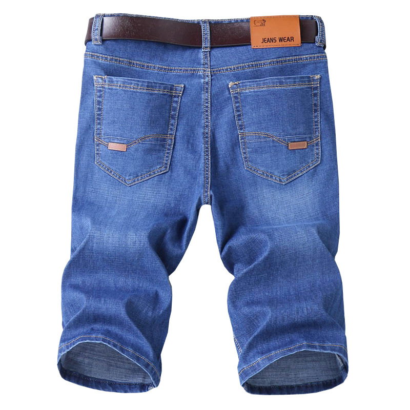 Men’s denim shorts Men’s cropped pants loose straight mid-leg trousers